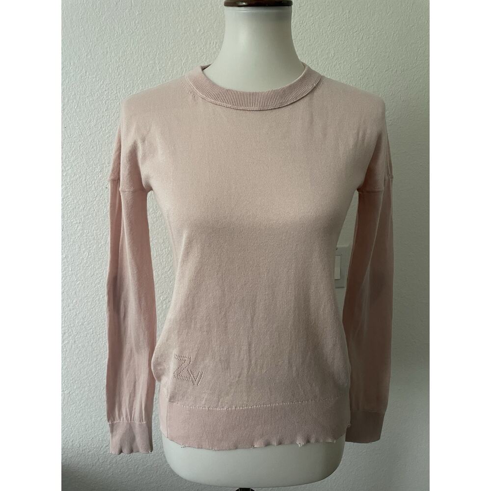 Zadig & Voltaire Sweater Pullover Cici Patch Heart Cotton FLAW